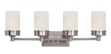  70334 BN - Fusion Collection 4-Light Shaded Bath Bar Vanity Wall Light